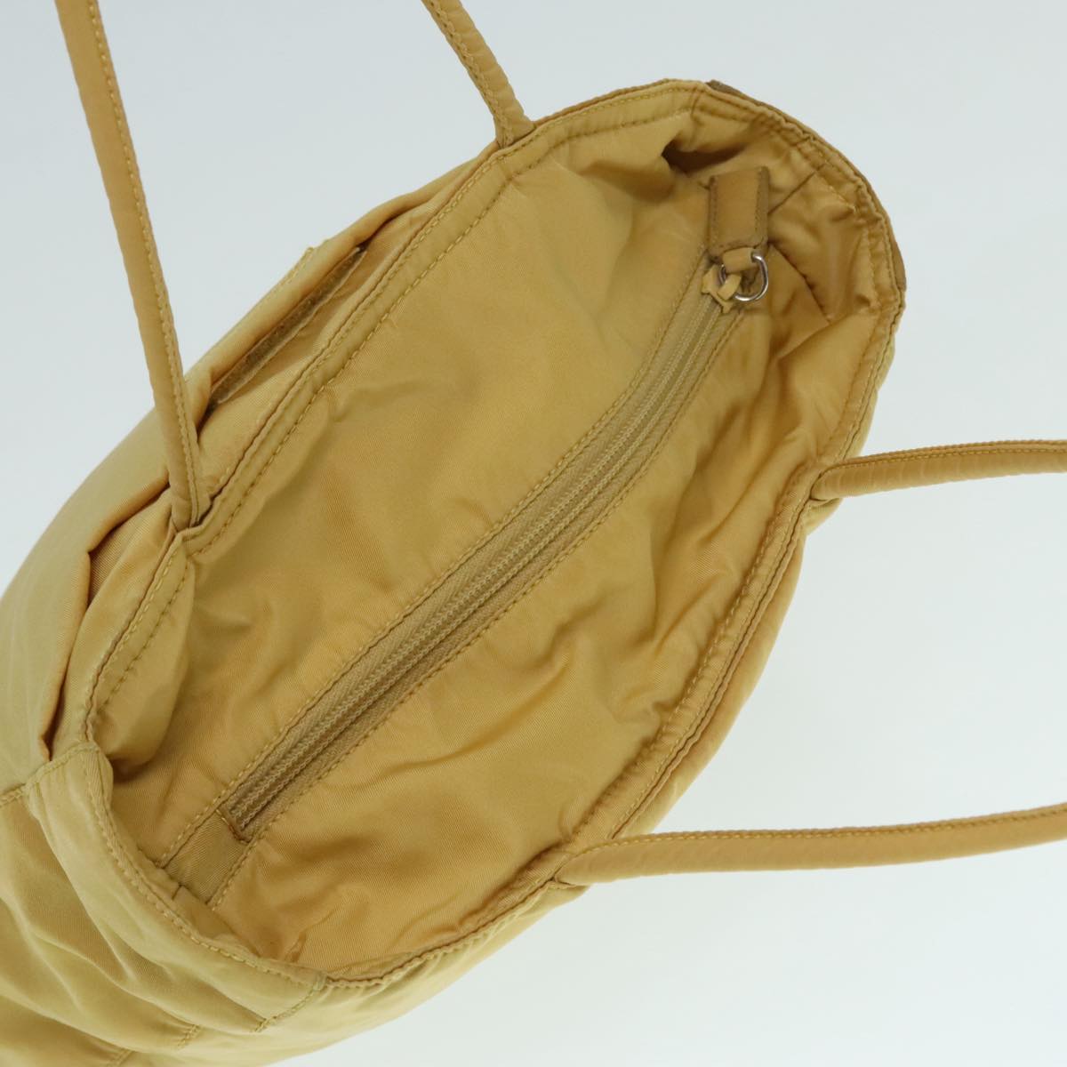 Prada Tessuto Yellow Synthetic Handbag (Pre-Owned)