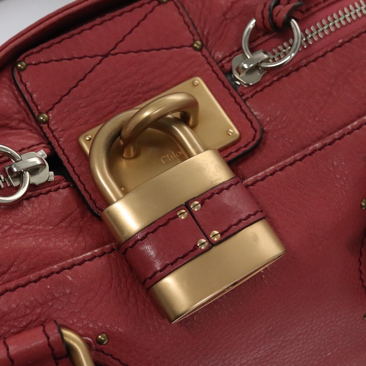 Chloé Paddington Pink Leather Handbag (Pre-Owned)