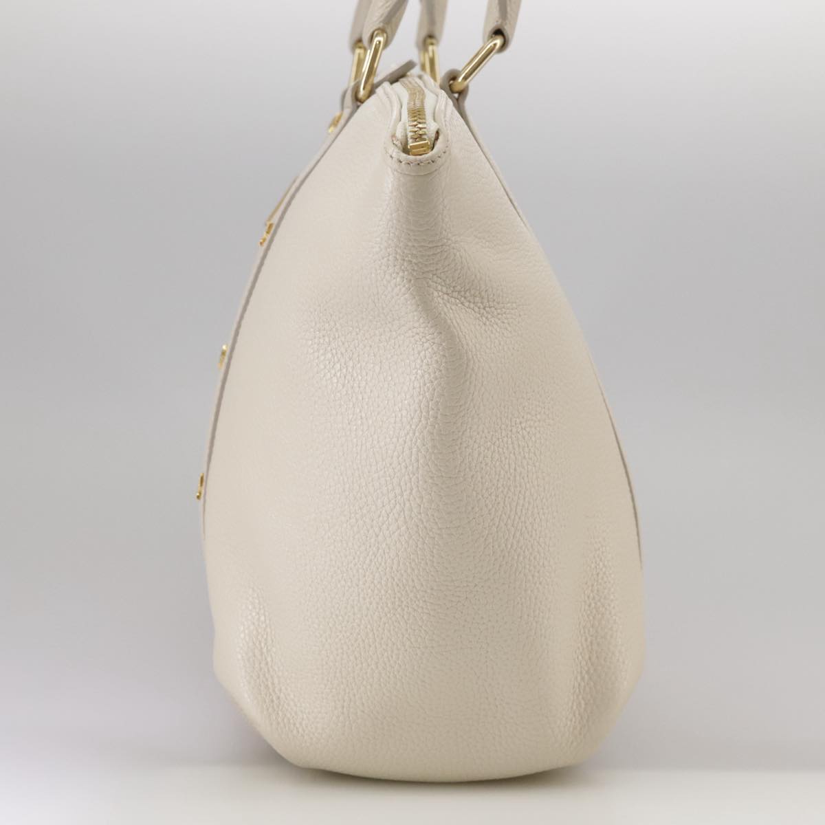 MCM White Leather Tote Bag (Pre-Owned)