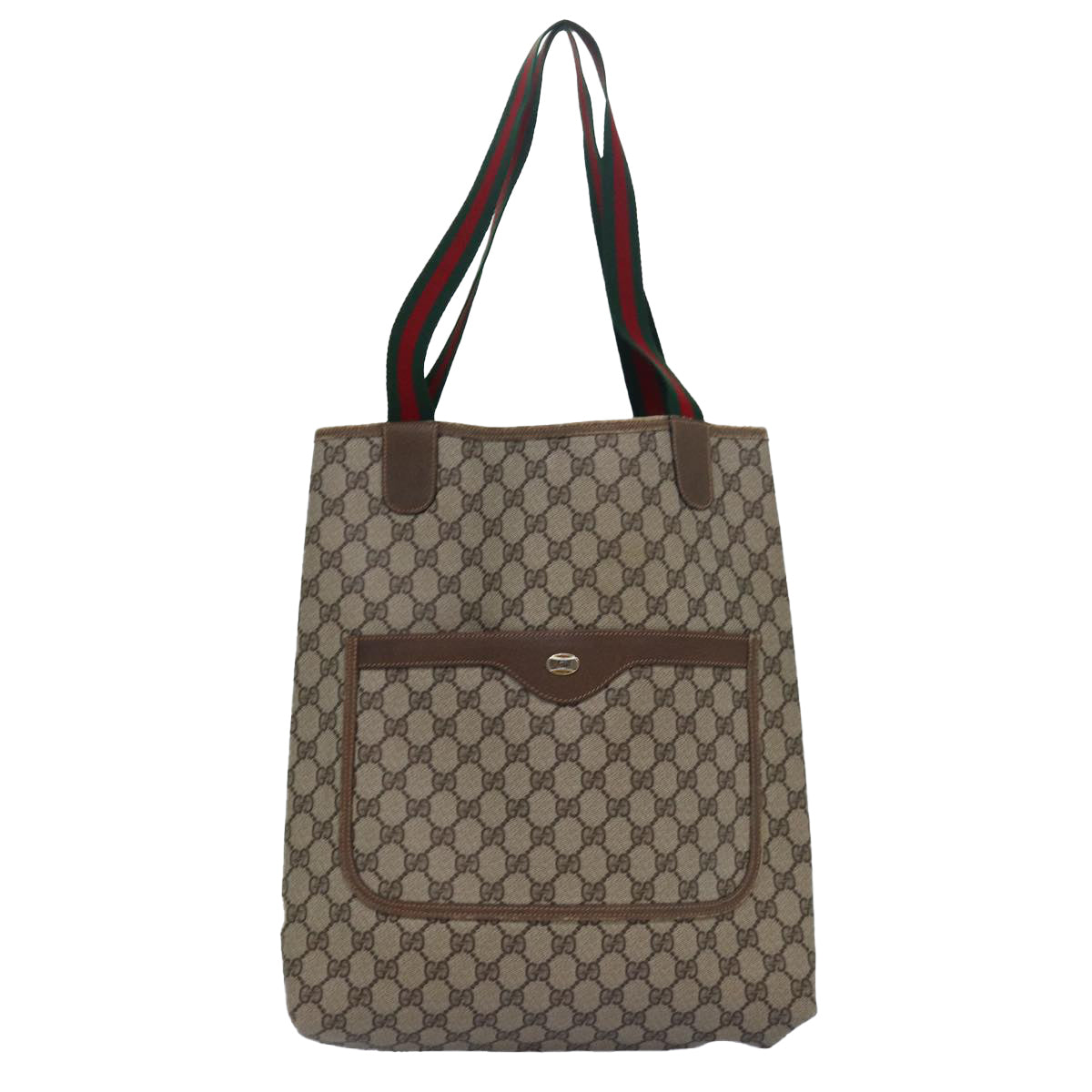 Gucci Sherry Beige Canvas Tote Bag (Pre-Owned)