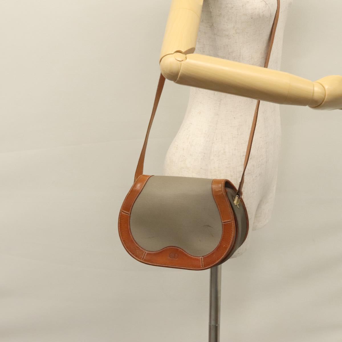 Dior Grey Canvas Shoulder Bag (Pre-Owned)