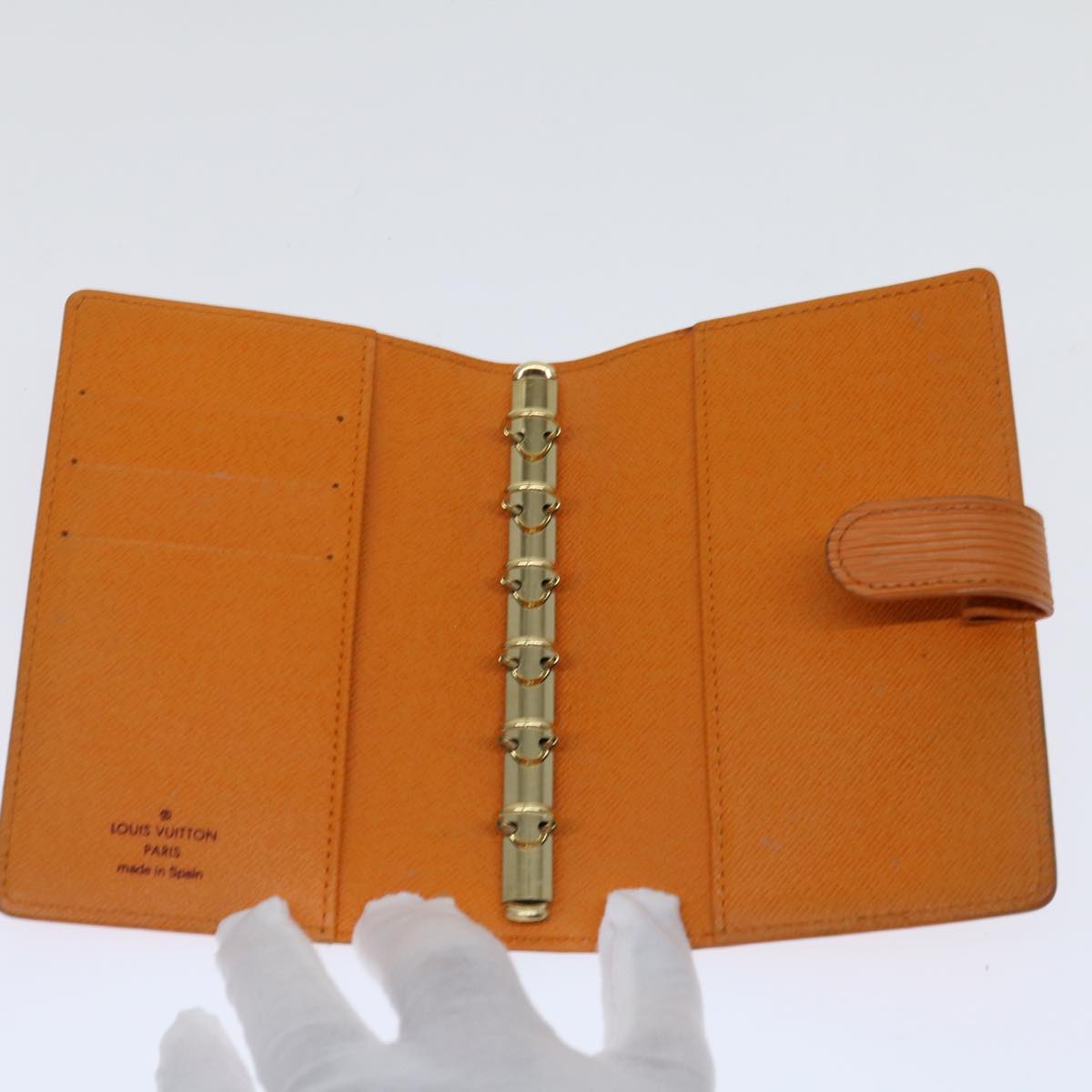 Louis Vuitton Agenda Pm Orange Leather Wallet  (Pre-Owned)