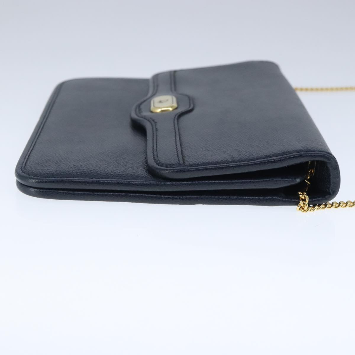 Dior Vintage Navy Leather Shoulder Bag (Pre-Owned)