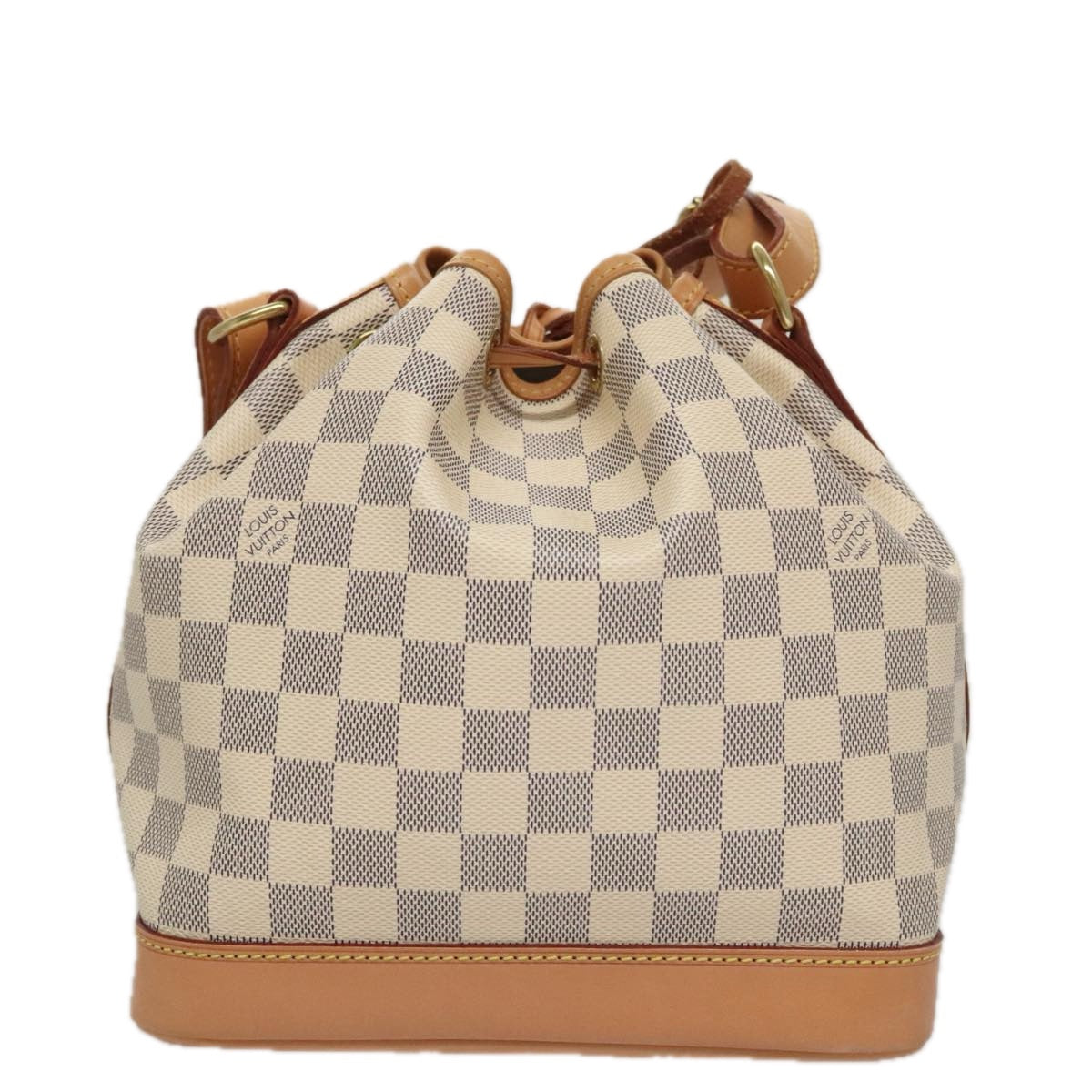 Louis Vuitton Noé Bb White Canvas Shoulder Bag (Pre-Owned)