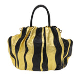 Prada Nappa Stripes Black Synthetic Handbag (Pre-Owned)