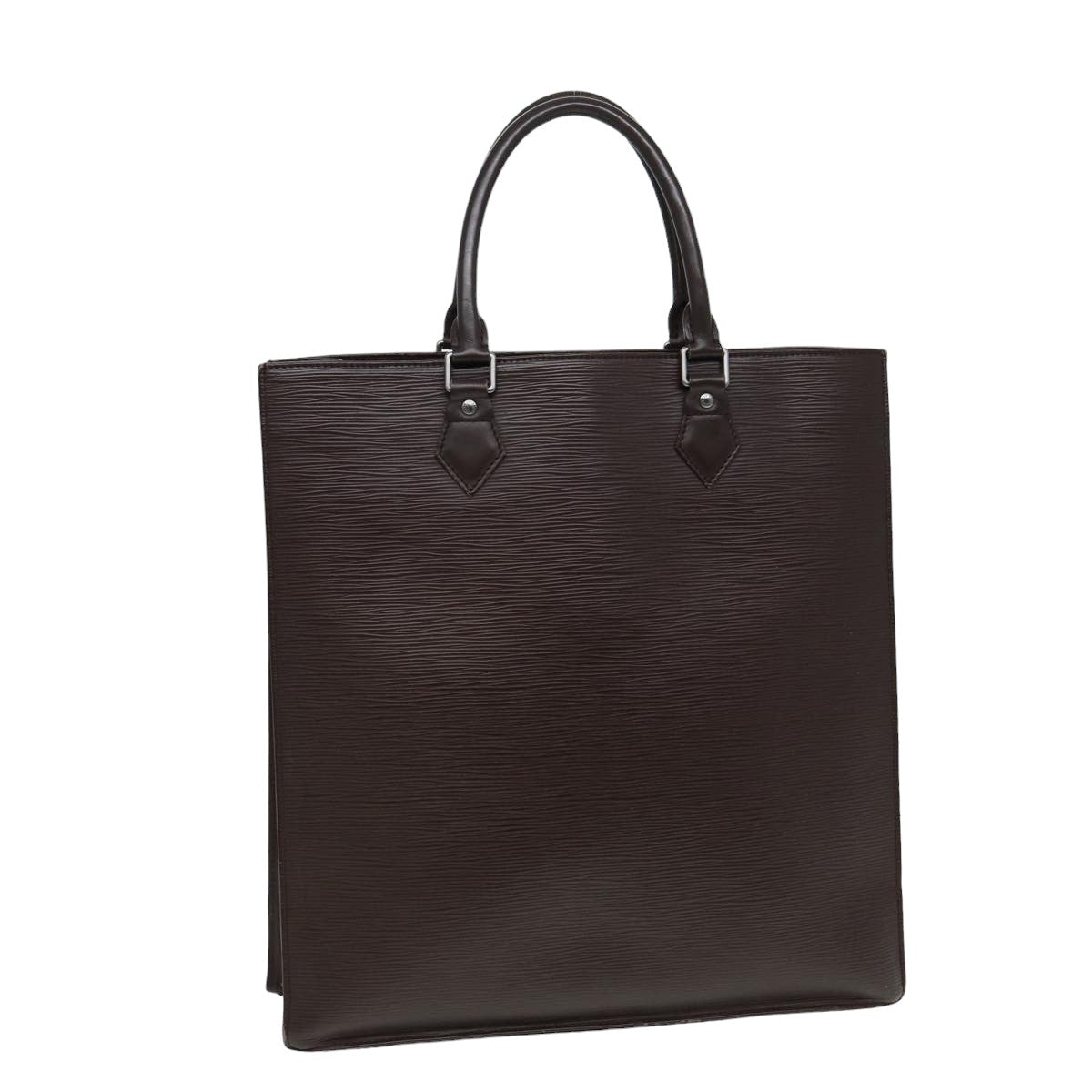 Louis Vuitton Sac Plat Brown Leather Tote Bag (Pre-Owned)