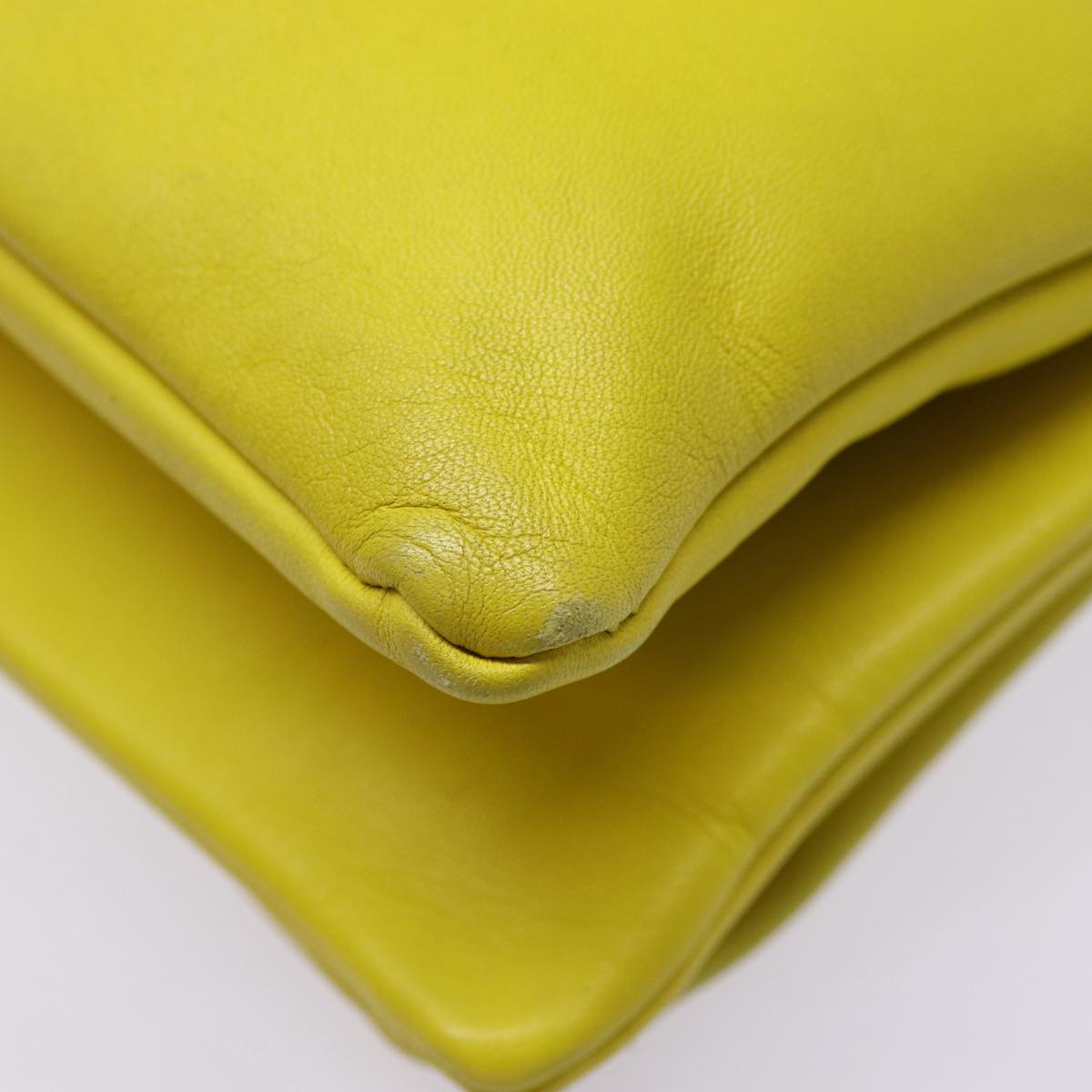 Céline Trio Yellow Leather Shoulder Bag (Pre-Owned)