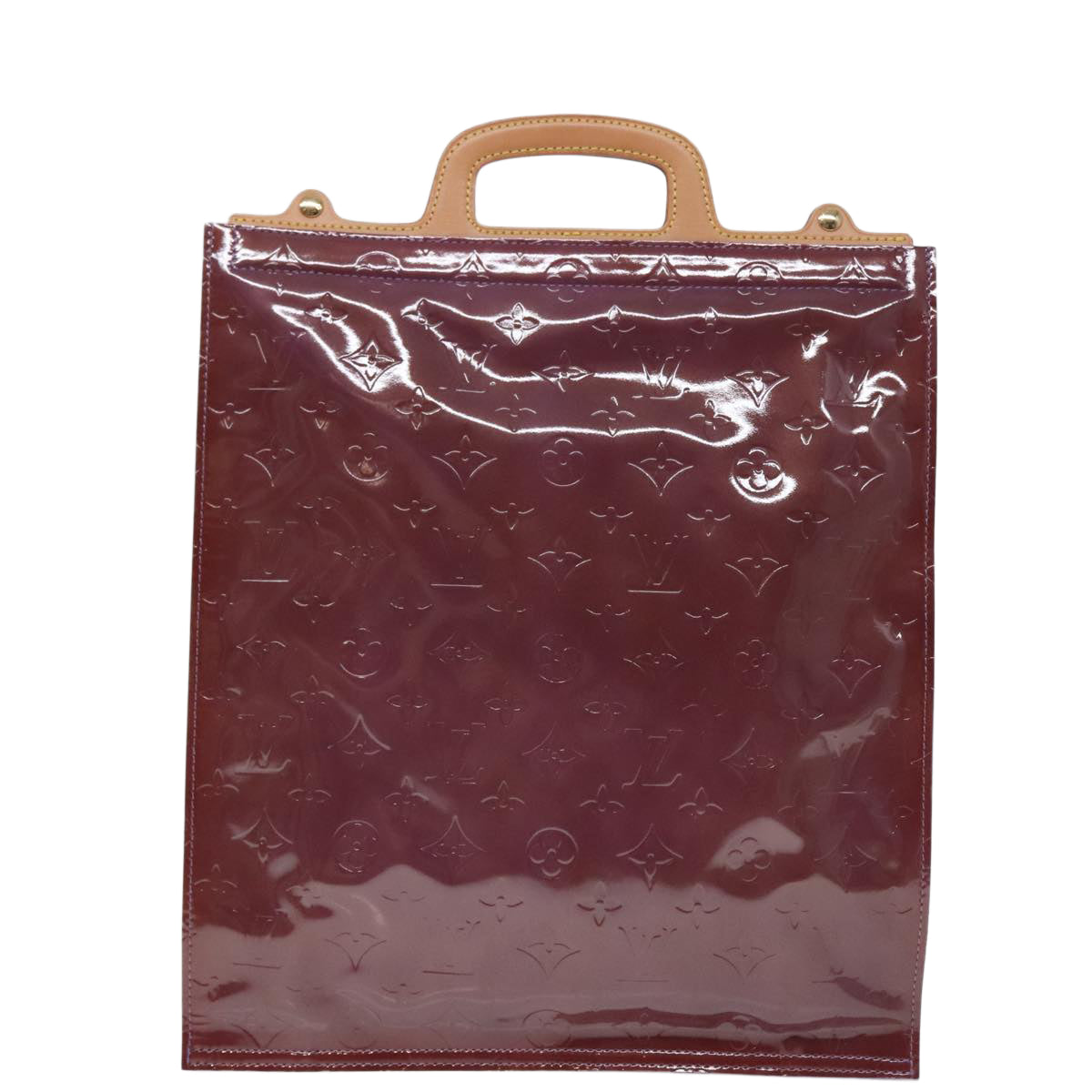 Louis Vuitton Stanton Purple Patent Leather Tote Bag (Pre-Owned)