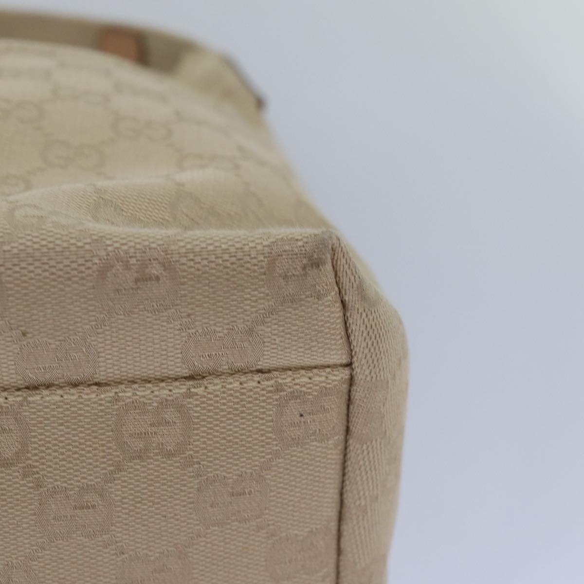 Gucci Gg Canvas Beige Canvas Tote Bag (Pre-Owned)