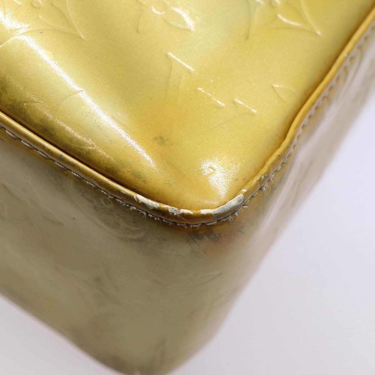 Louis Vuitton Columbus Yellow Patent Leather Tote Bag (Pre-Owned)