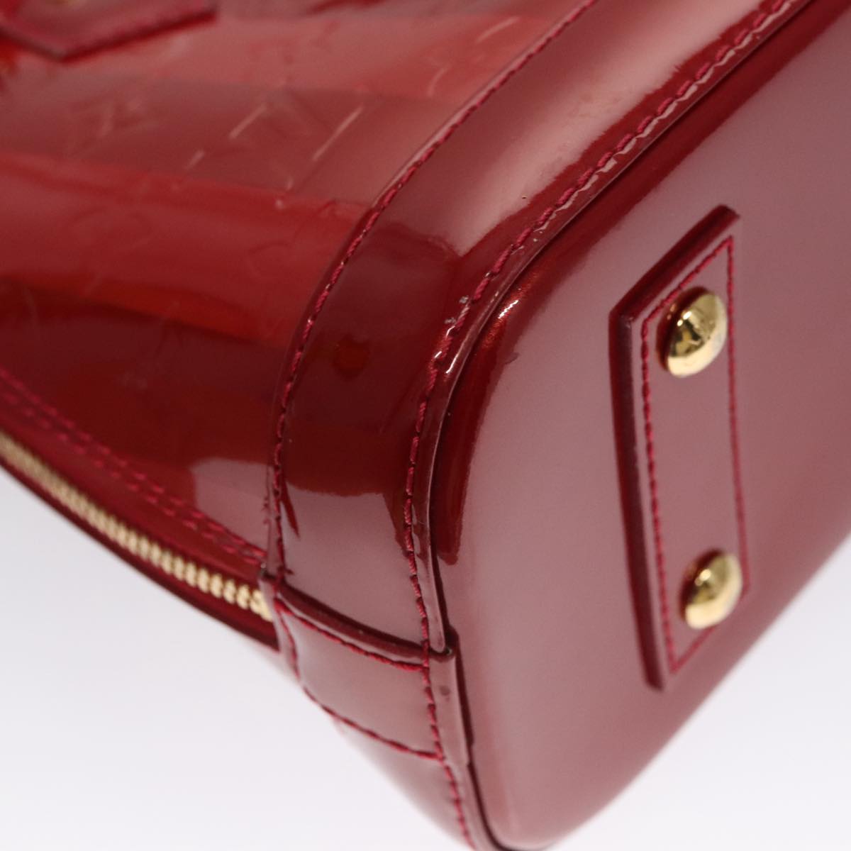 Louis Vuitton Alma Red Patent Leather Handbag (Pre-Owned)