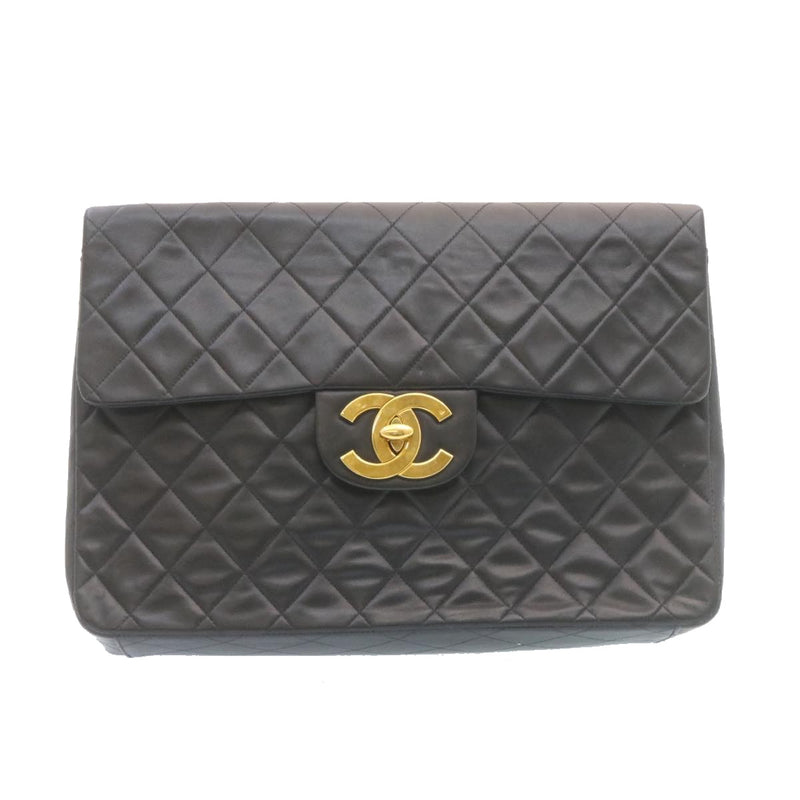 Used Chanel Shoulder Bag/Leather/Blk/Black/Ladies/Chanel/Bag/Luxury/Secast  Bag
