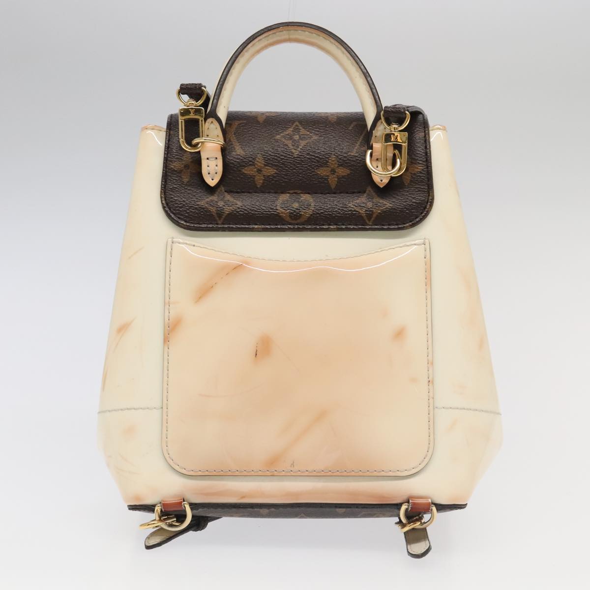 Louis Vuitton Hot Springs White Leather Backpack Bag (Pre-Owned)