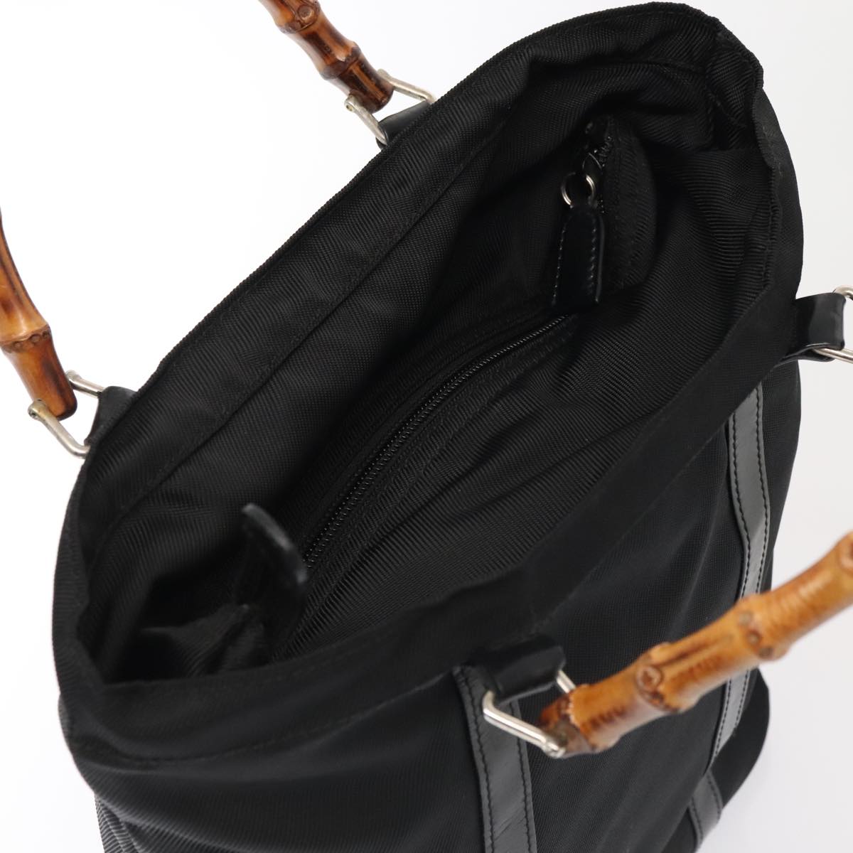 Gucci Bamboo Black Synthetic Handbag (Pre-Owned)