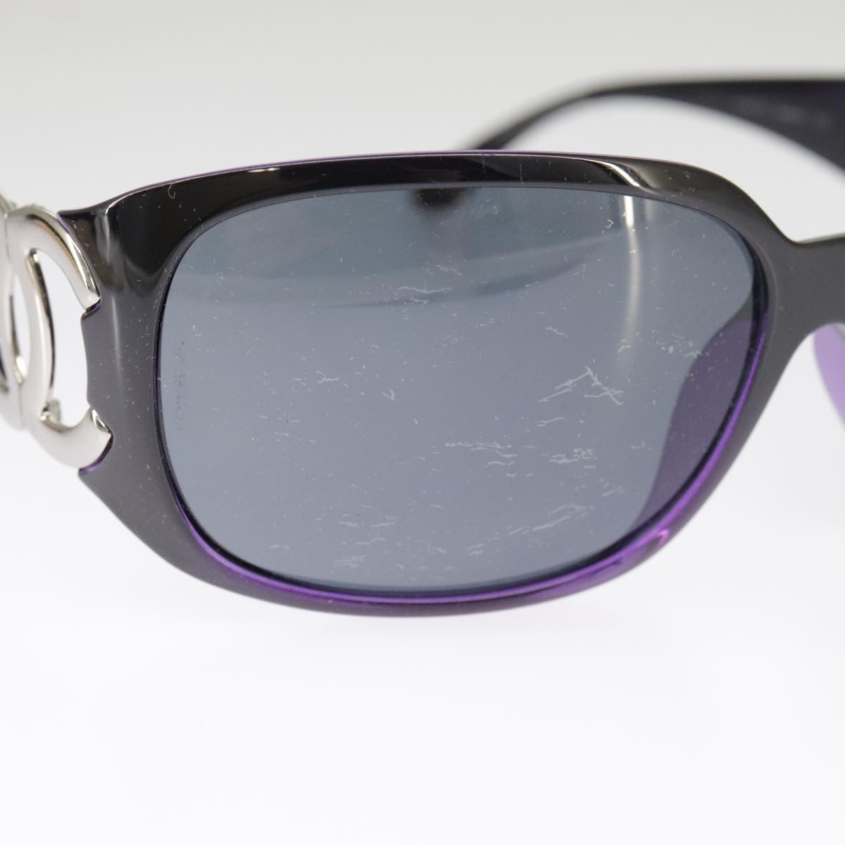 Chanel Coco Mark Black Plastic Glasses  (Pre-Owned)