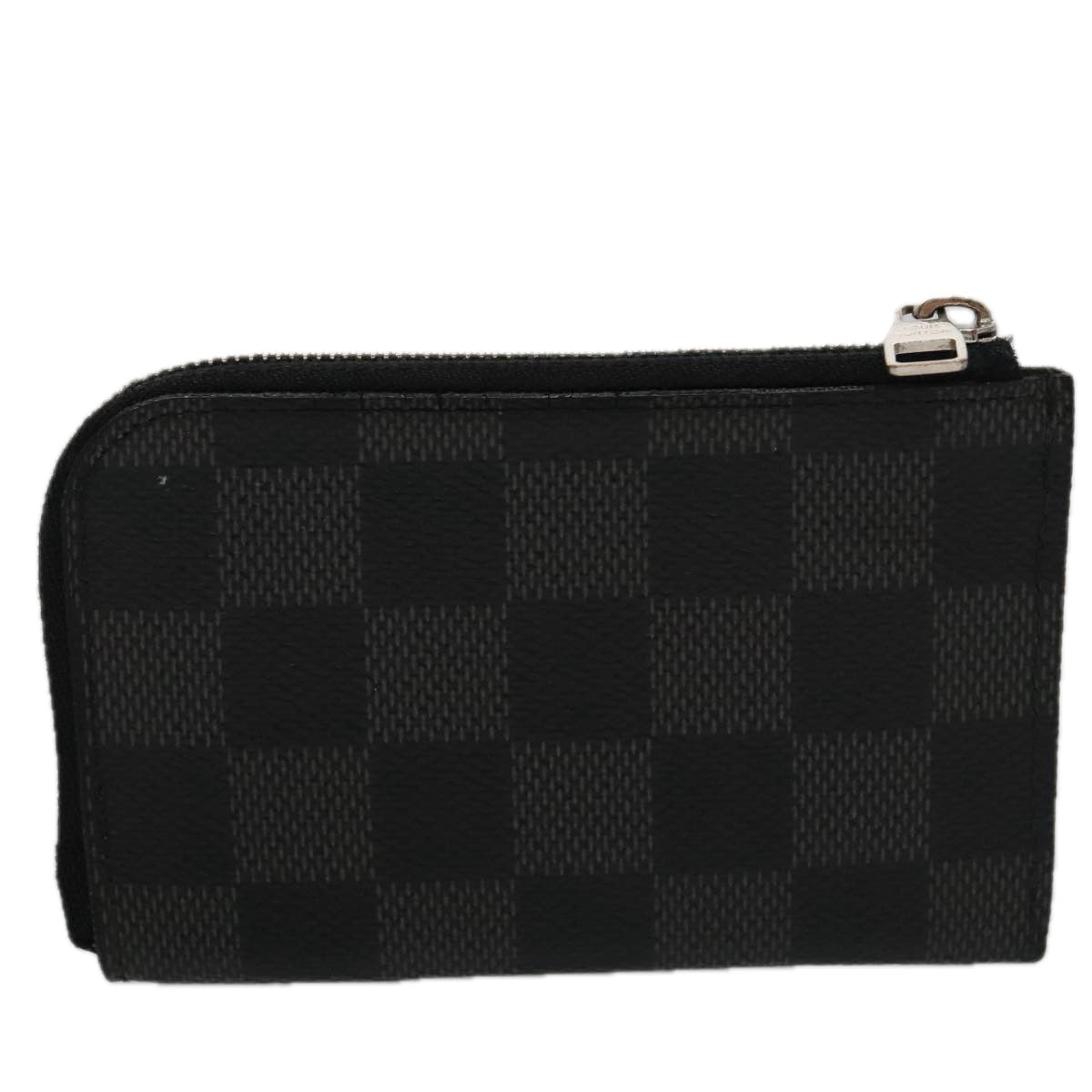 Louis Vuitton Porte Monnaie Jules Black Canvas Wallet  (Pre-Owned)