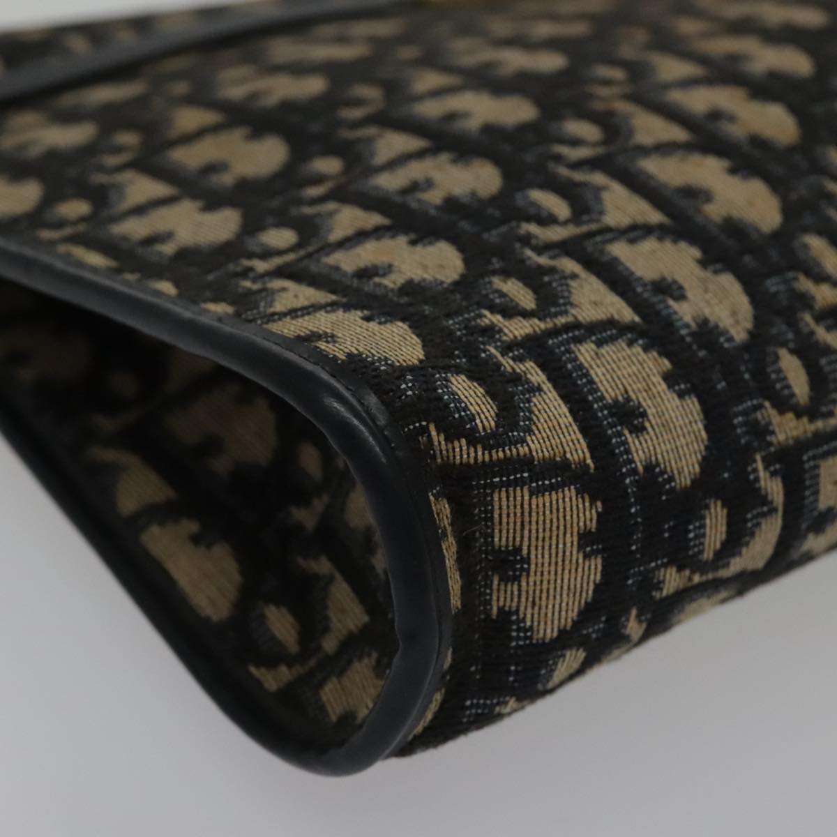Dior Trotter Navy Canvas Shoulder Bag (Pre-Owned)