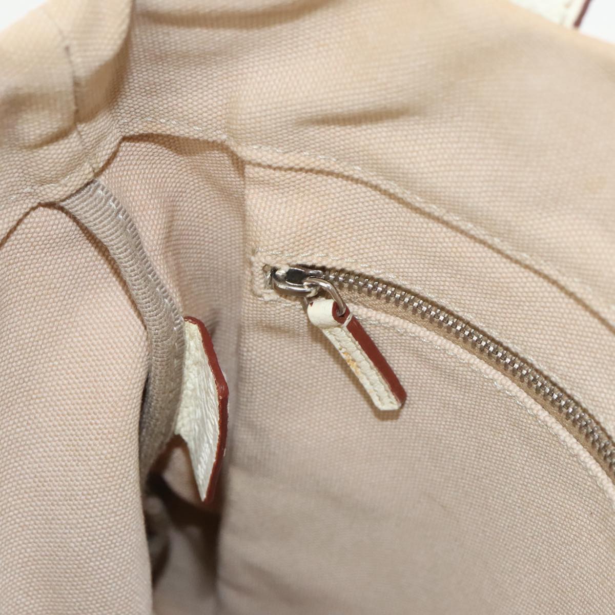 Prada Beige Canvas Tote Bag (Pre-Owned)