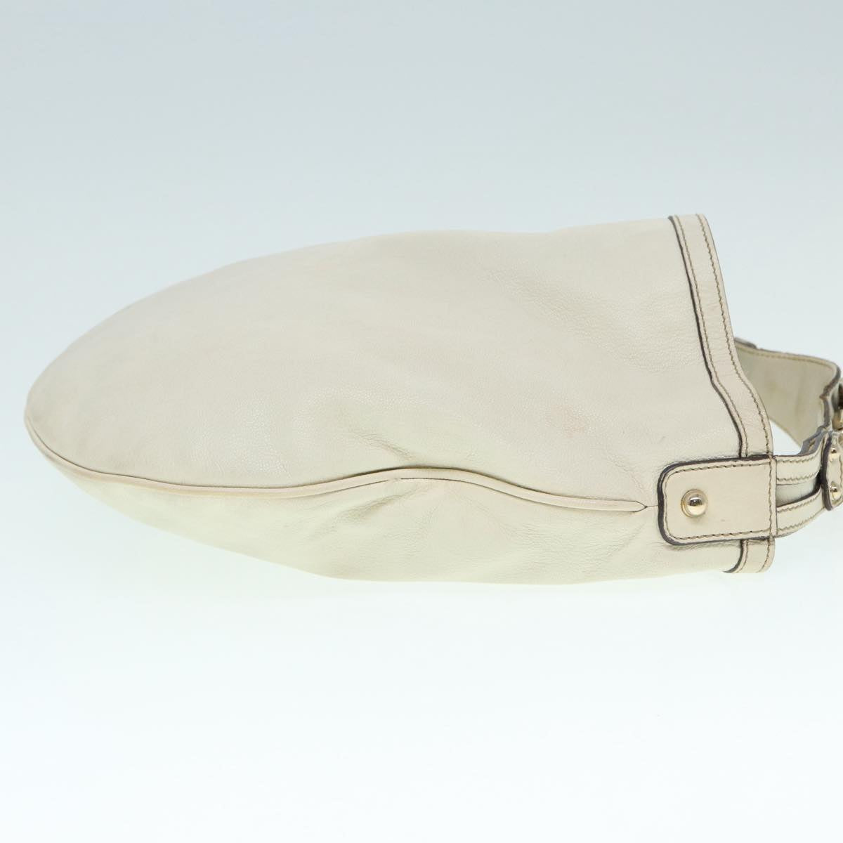 Gucci Hobo Beige Leather Shoulder Bag (Pre-Owned)