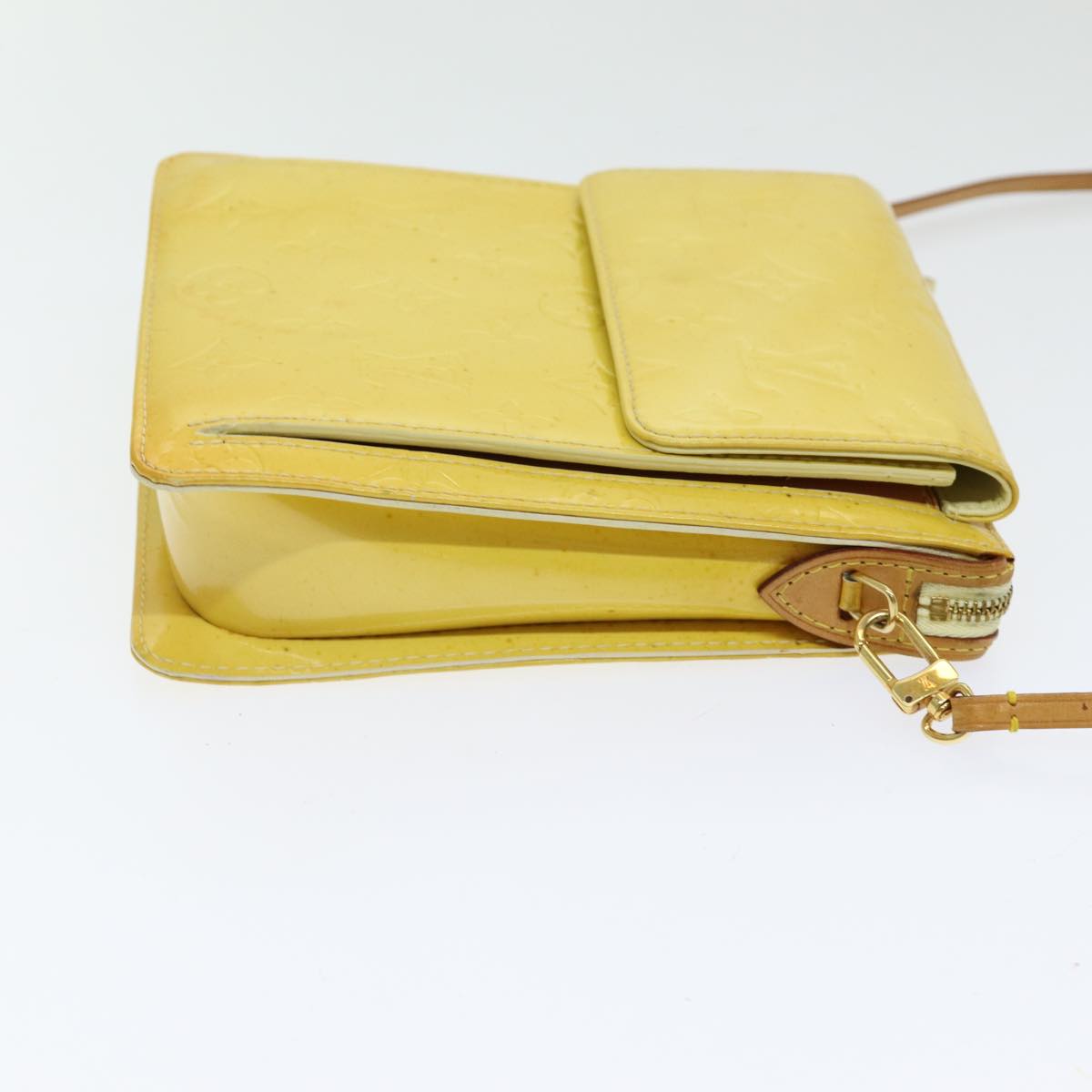 Louis Vuitton Mott Yellow Patent Leather Clutch Bag (Pre-Owned)