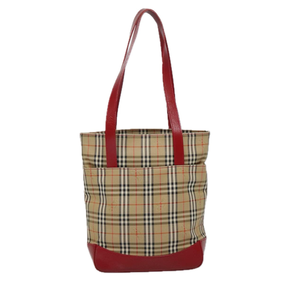 Burberry Nova Check Beige Canvas Tote Bag (Pre-Owned)