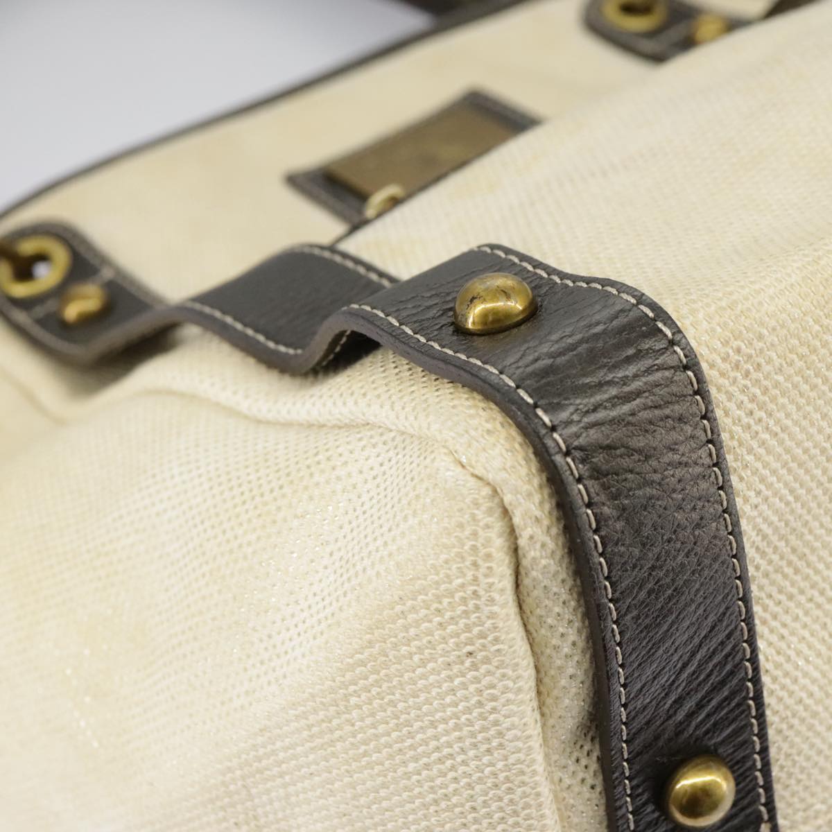 Burberry Blue Label Beige Canvas Tote Bag (Pre-Owned)