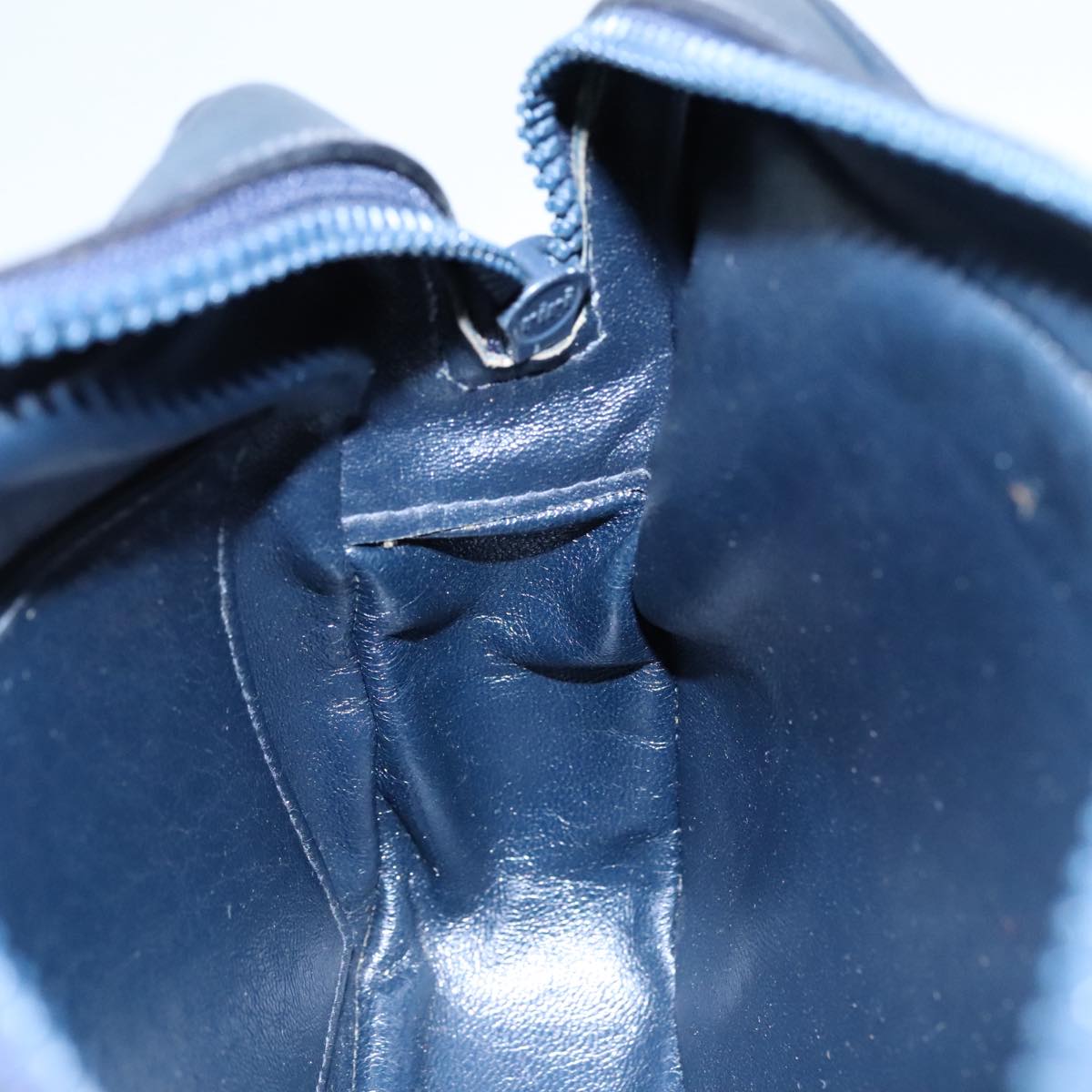 Gucci Interlocking G Navy Leather Shoulder Bag (Pre-Owned)