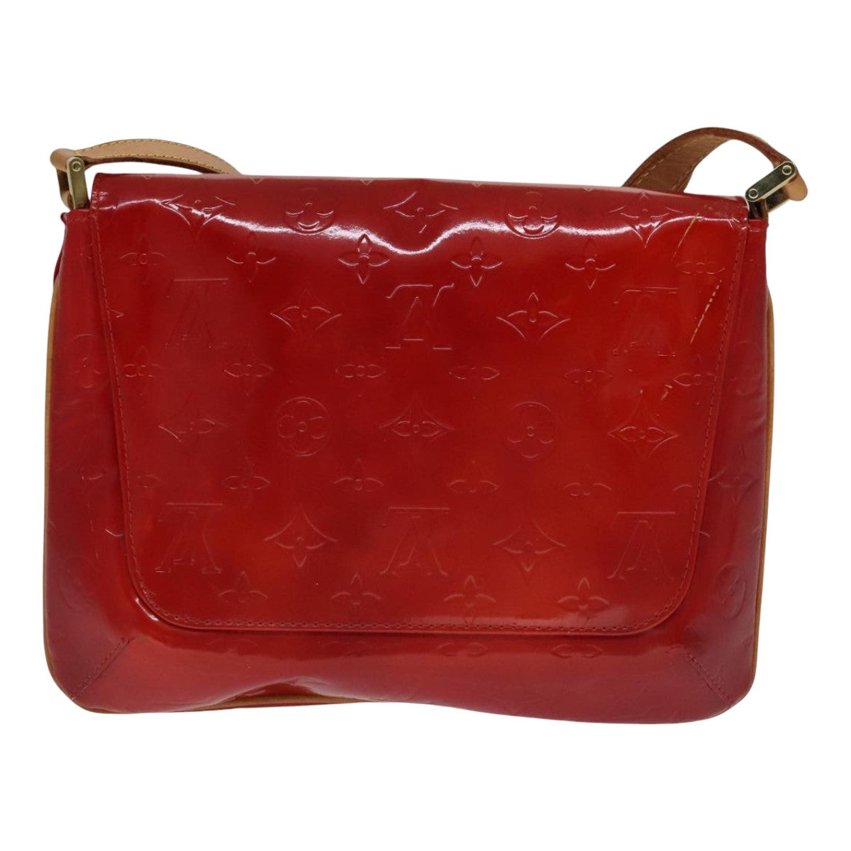 Louis Vuitton Red Patent Leather Shoulder Bag (Pre-Owned)