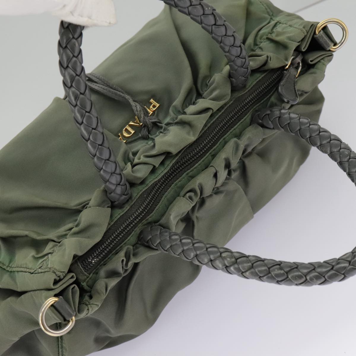 Prada Green Synthetic Handbag (Pre-Owned)