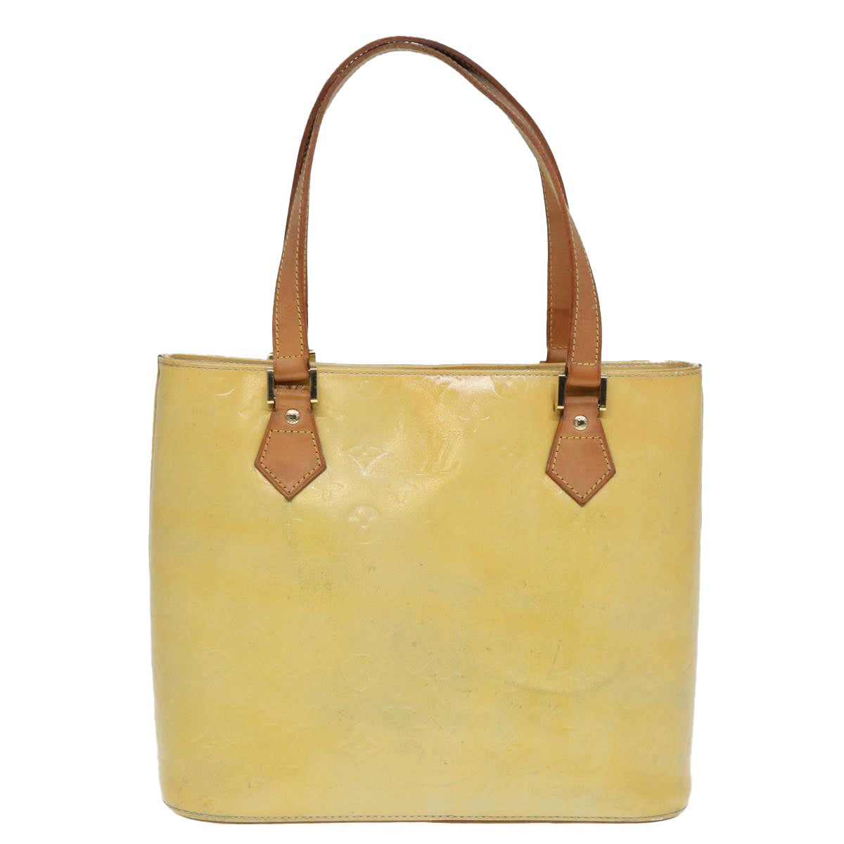 Louis Vuitton Houston Yellow Patent Leather Handbag (Pre-Owned)