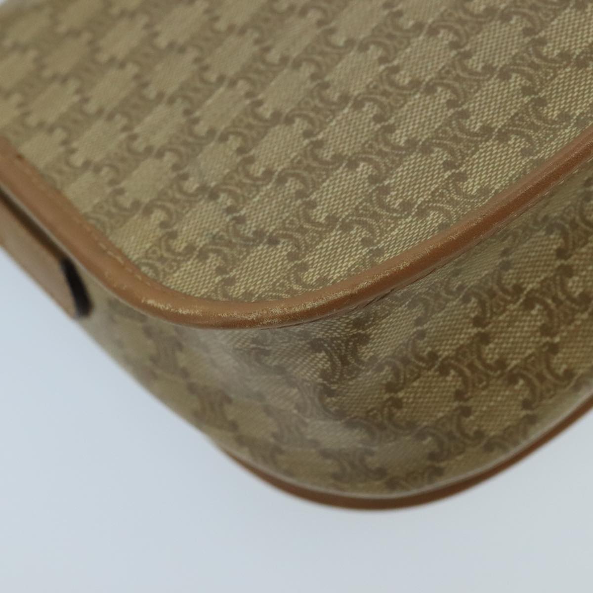 Céline Triomphe Beige Canvas Shoulder Bag (Pre-Owned)