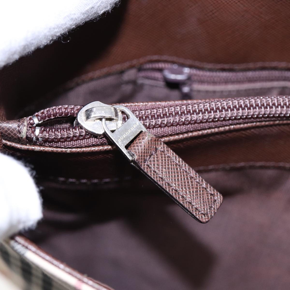 Burberry Nova Check Brown Canvas Tote Bag (Pre-Owned)