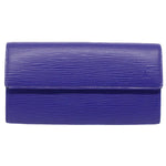 Louis Vuitton Portefeuille Sarah Purple Leather Wallet  (Pre-Owned)