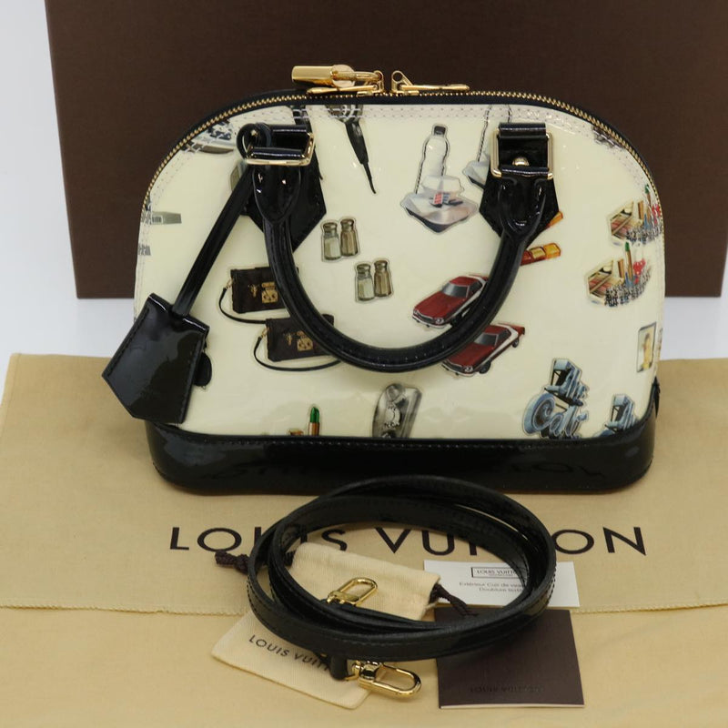 Louis Vuitton Alma White Patent Leather Handbag (Pre-Owned)