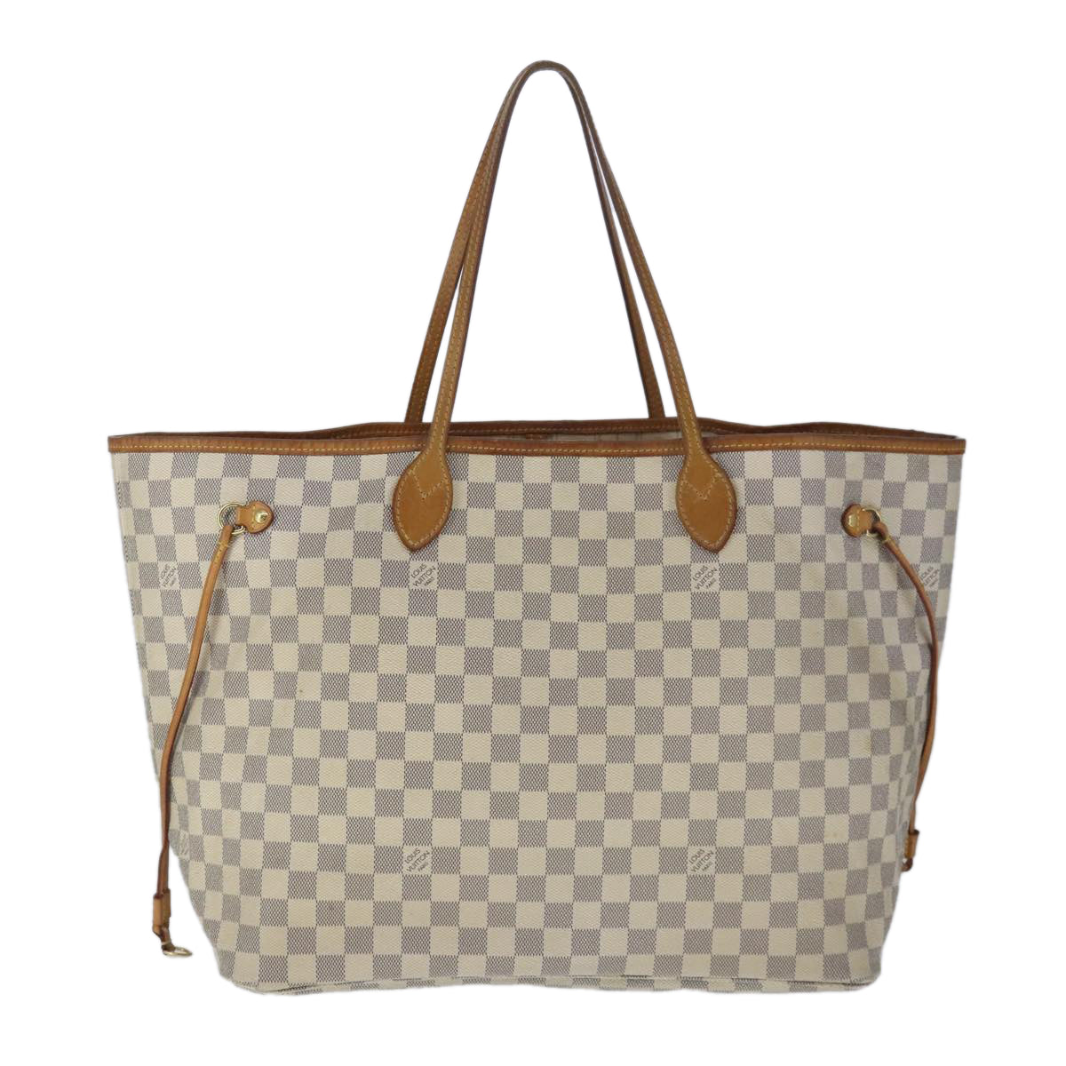 Louis Vuitton Neverfull Gm White Canvas Tote Bag (Pre-Owned)