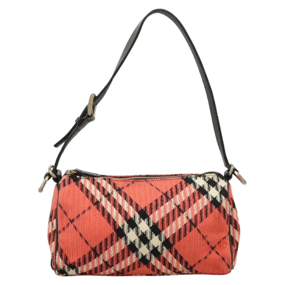 Burberry Nova Check Red Canvas Handbag (Pre-Owned)