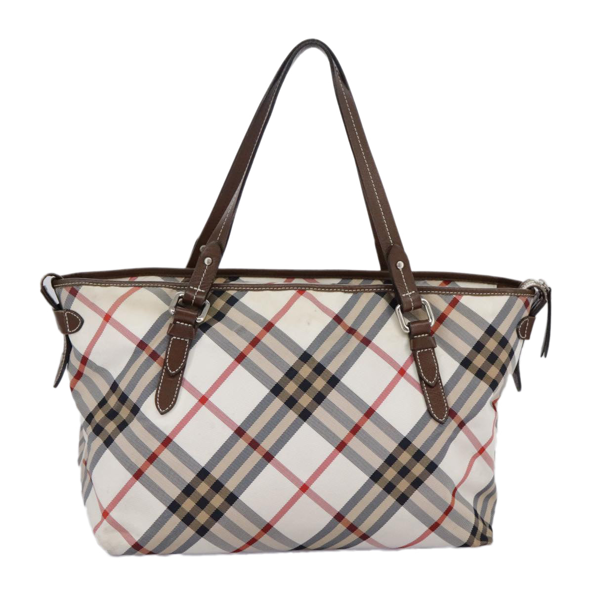 Burberry Nova Check Beige Synthetic Tote Bag (Pre-Owned)