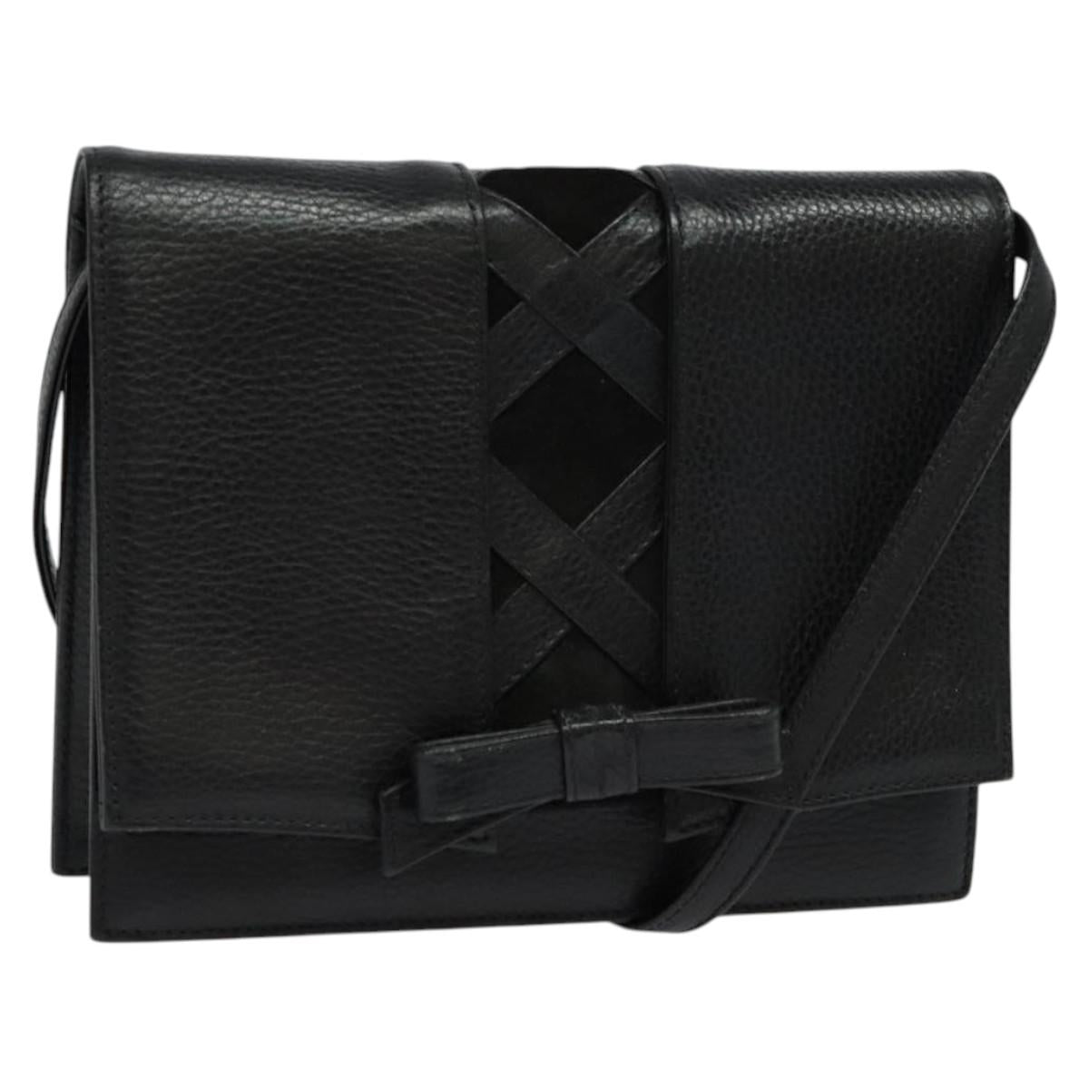 Valentino Garavani Black Leather Shoulder Bag (Pre-Owned)