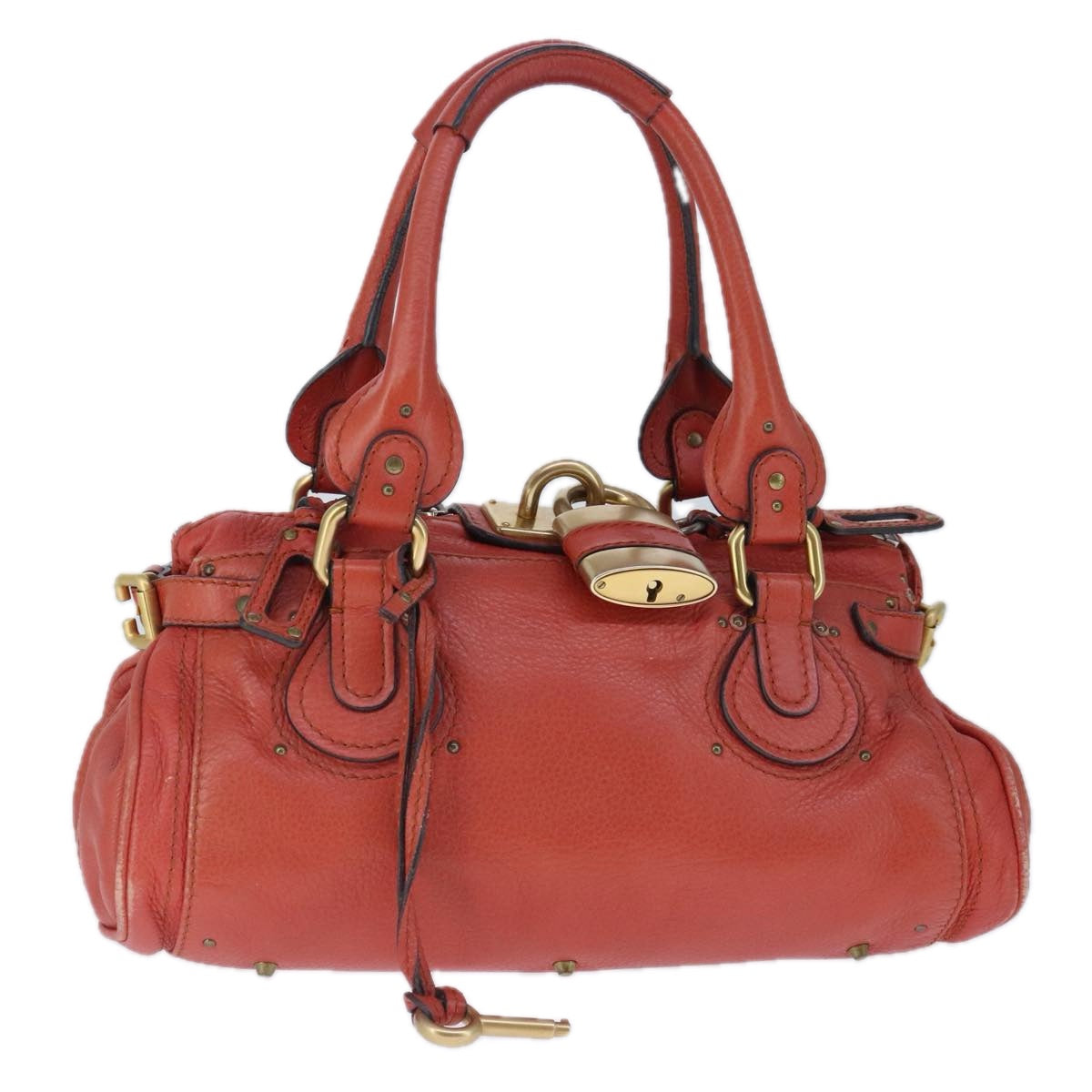 Chloé Paddington Red Leather Handbag (Pre-Owned)