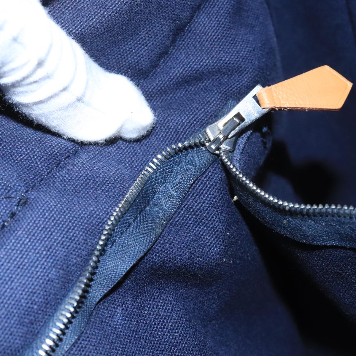Hermès Deauville Navy Canvas Tote Bag (Pre-Owned)