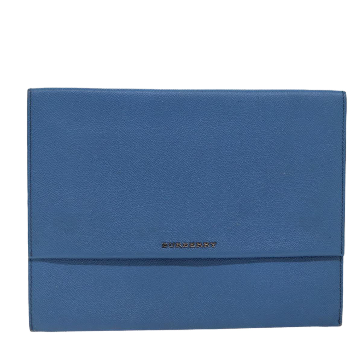 Burberry Blue Leather Clutch Bag (Pre-Owned)