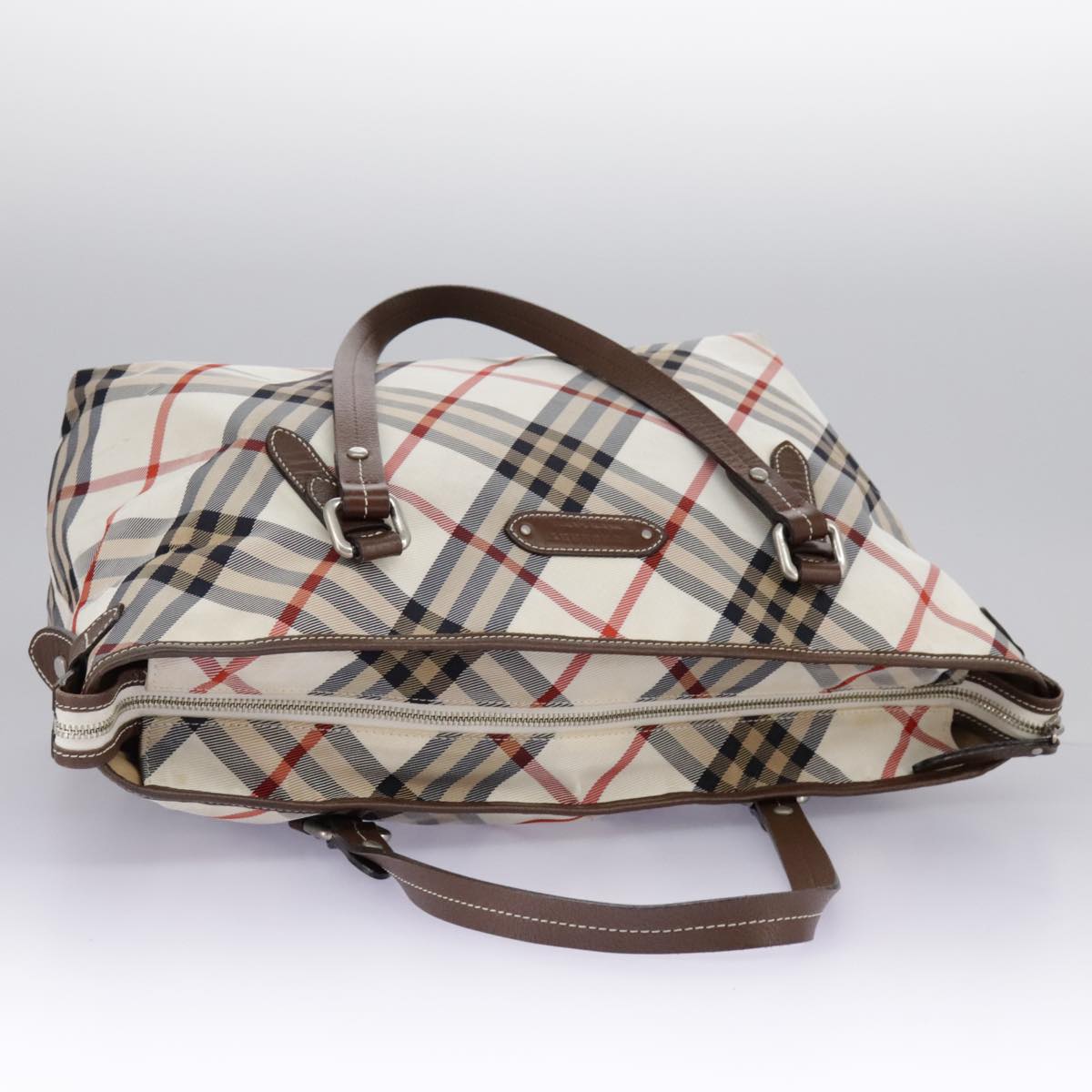 Burberry Nova Check Beige Synthetic Tote Bag (Pre-Owned)