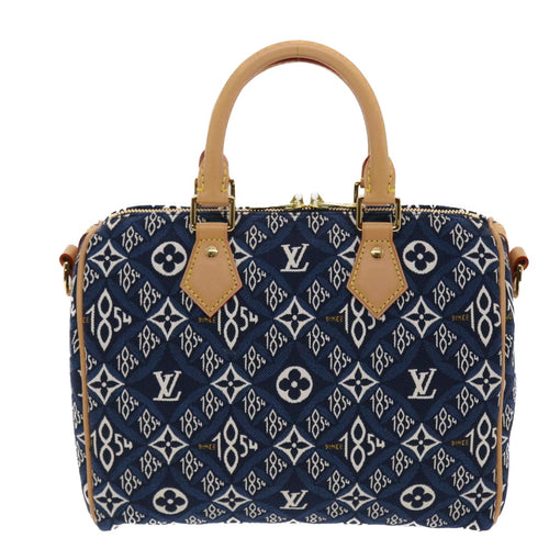 Louis Vuitton Speedy Bandoulière 20 Navy Canvas Handbag (Pre-Owned)