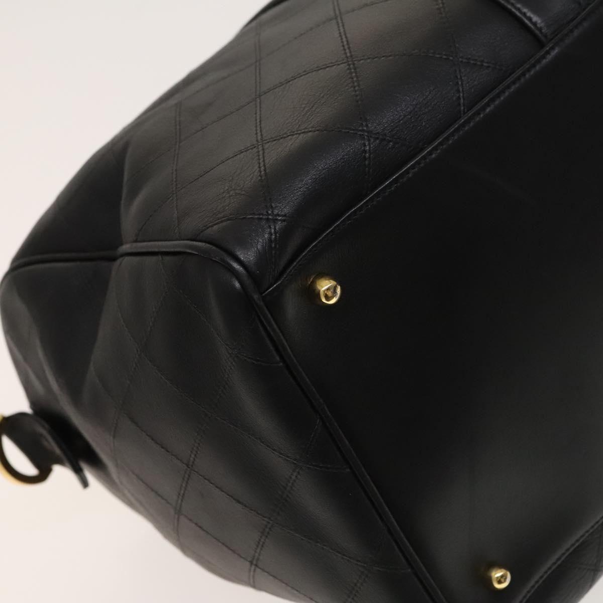 Chanel Black Leather Travel Bag (Pre-Owned)