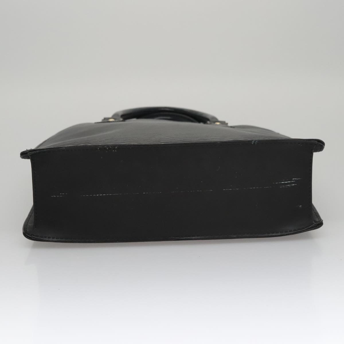 Louis Vuitton Sac Plat Black Leather Handbag (Pre-Owned)