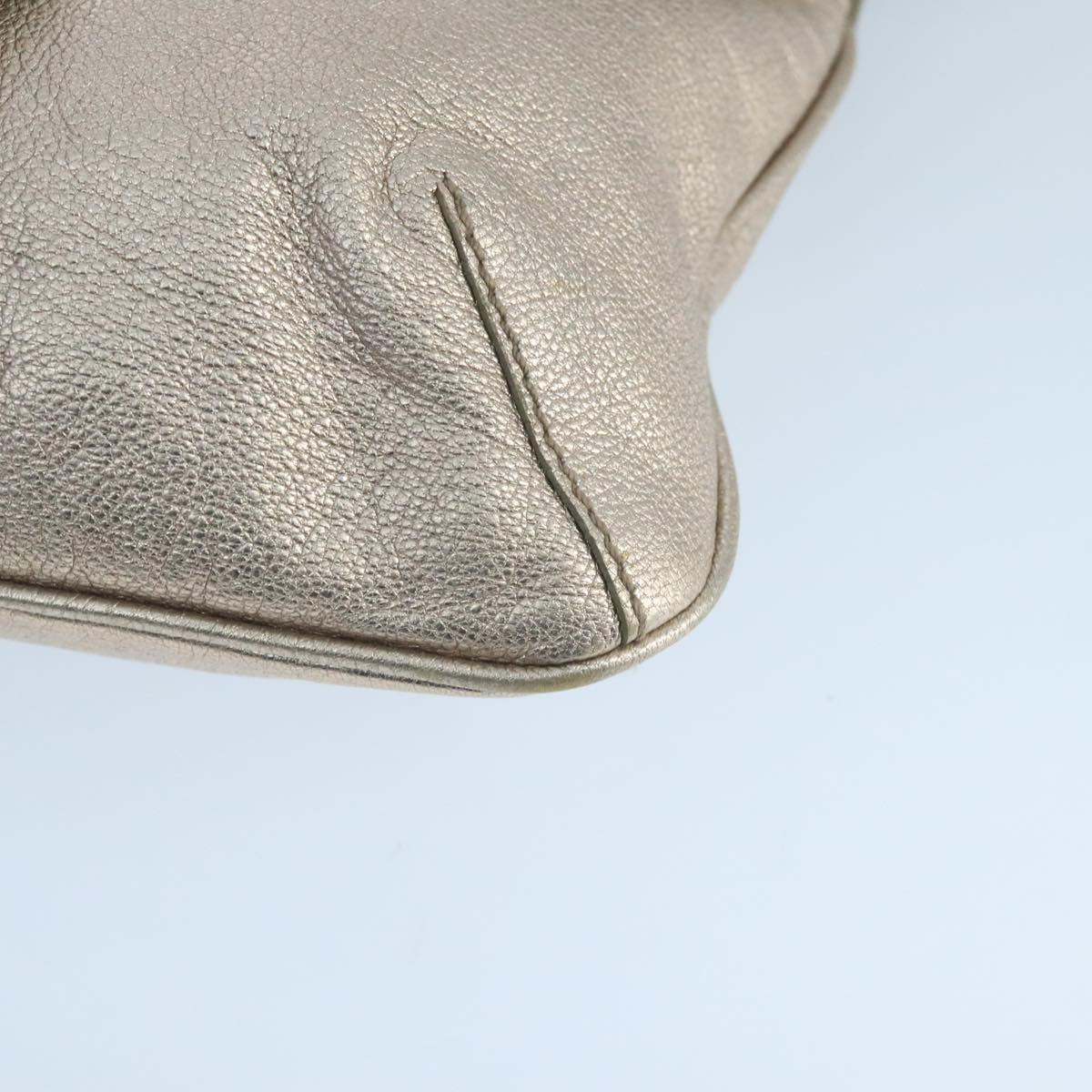 Salvatore Ferragamo Vara Gold Leather Shoulder Bag (Pre-Owned)
