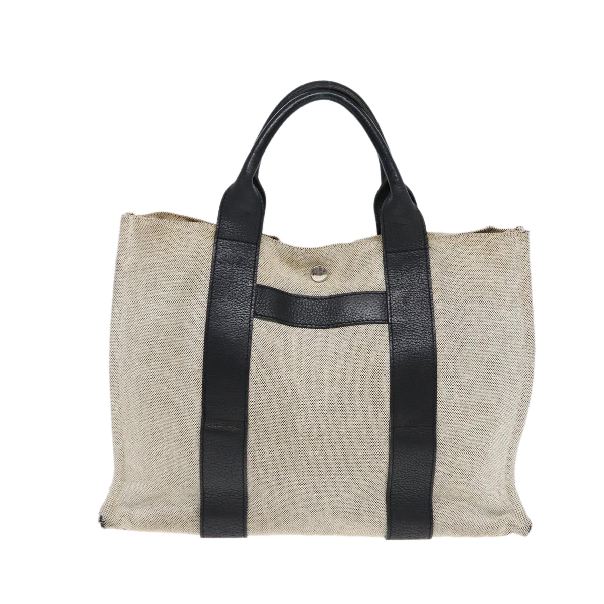 Hermès Arne White Canvas Tote Bag (Pre-Owned)
