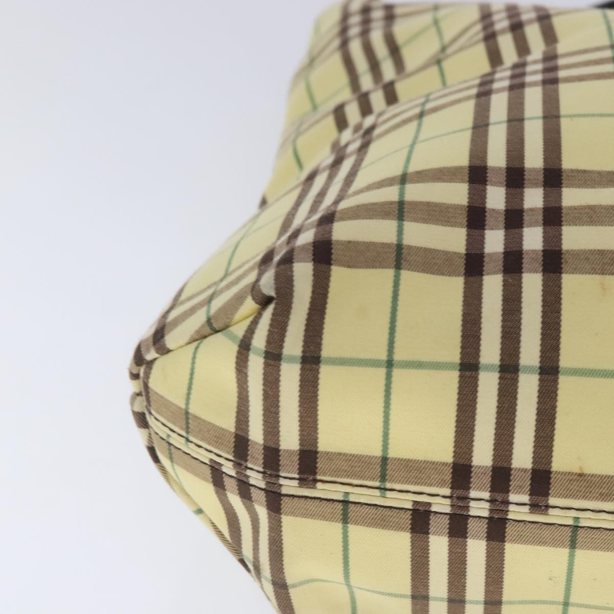 Burberry Nova Check Yellow Canvas Handbag (Pre-Owned)
