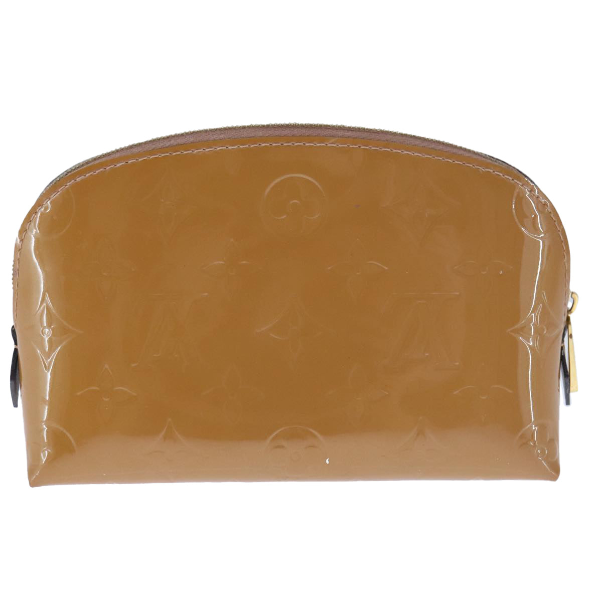 Louis Vuitton Cosmetic Pouch Brown Patent Leather Clutch Bag (Pre-Owned)