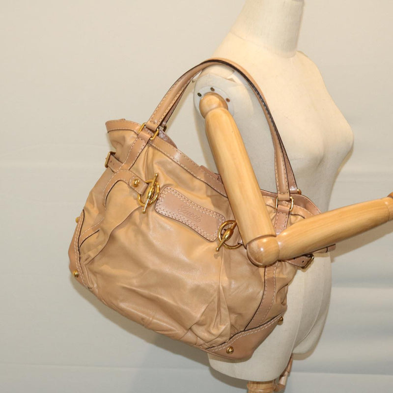 Gucci Beige Leather Tote Bag (Pre-Owned)